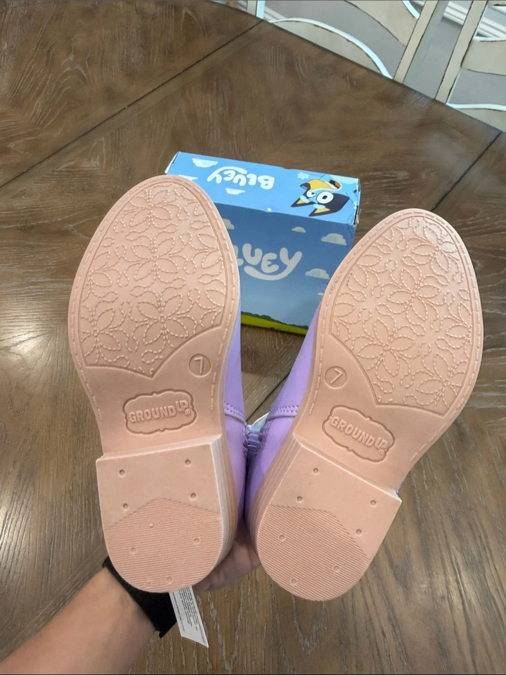 Kids' Lavender Daisy Bluey Character Ankle Boots